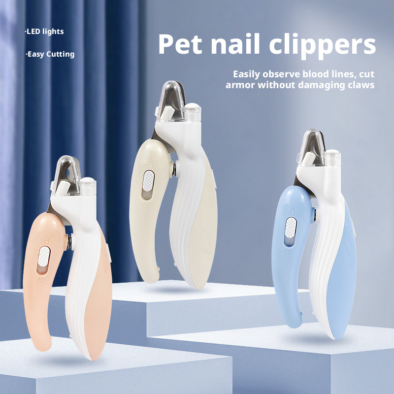 Cat nail clippers with lights, LED anti blood position, pet nail clippers 312