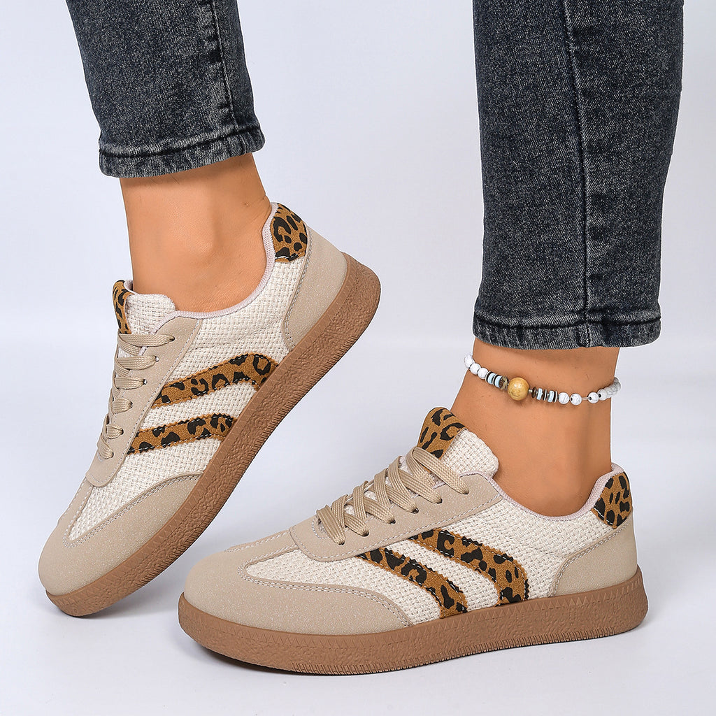 Leopard print plus size casual board shoes 100