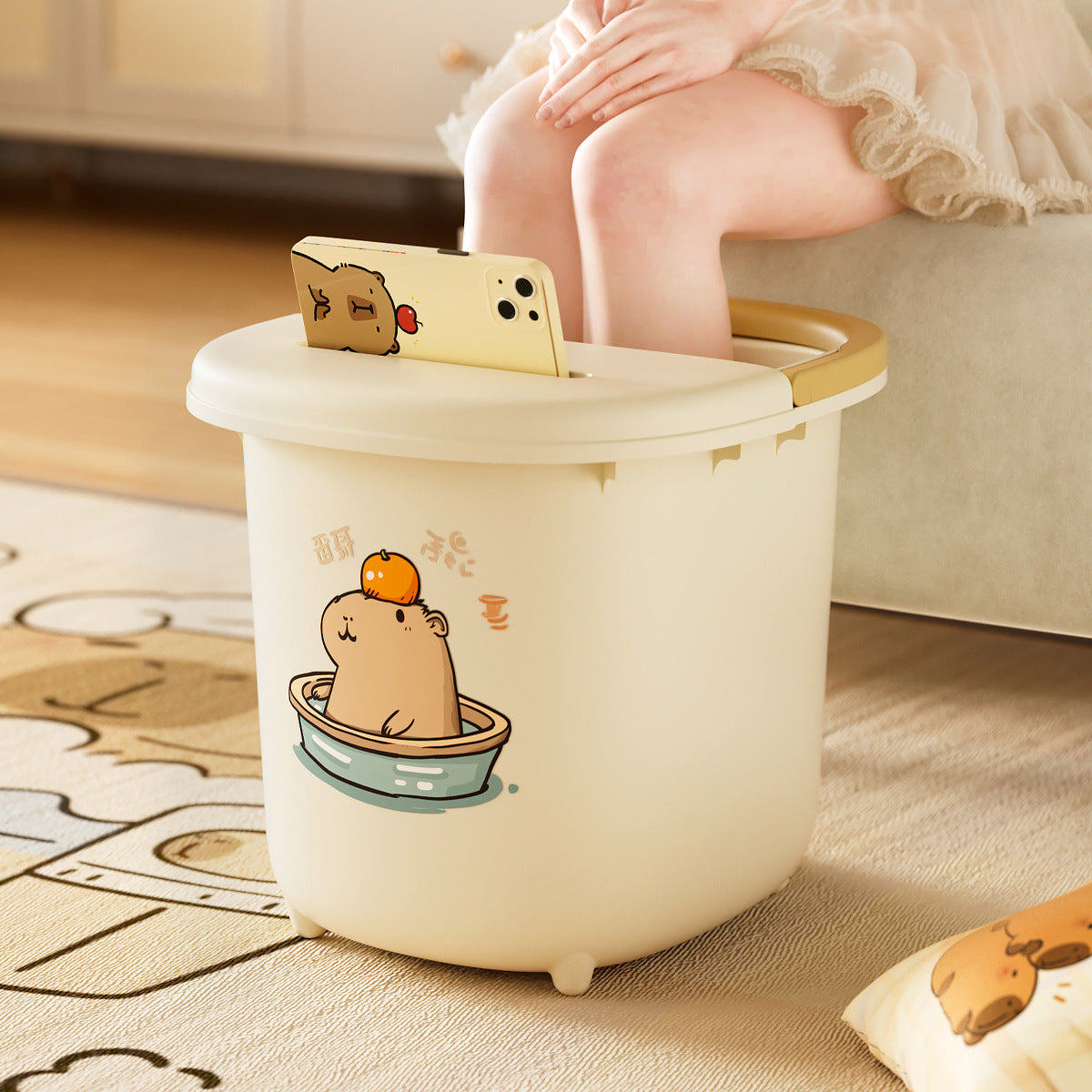 Home use foot bath tub with a height exceeding the knee for autumn and winter and a steam foot bath tub 024