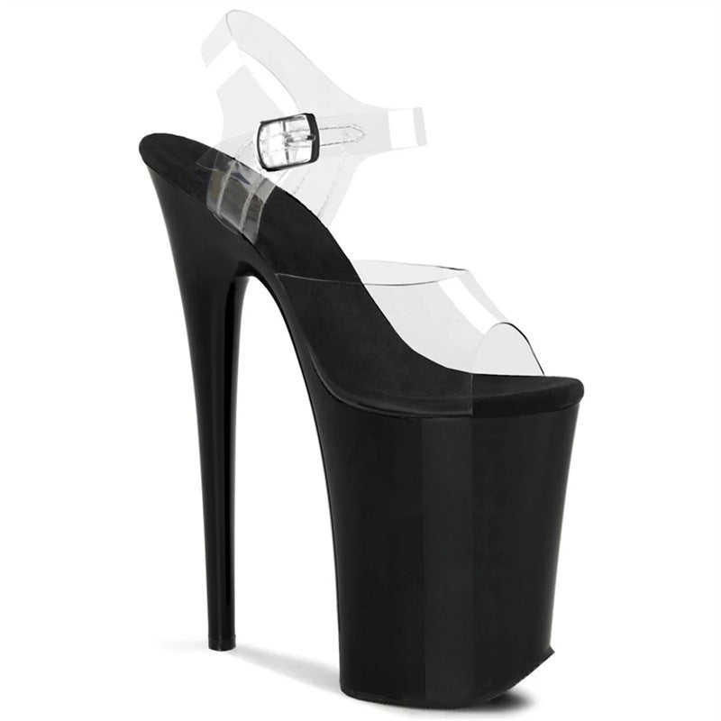 23cm transparent high heels for women with slim heels 110