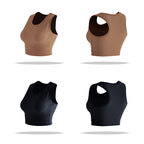 FPS Fixed Cup Sports Vest One-Piece Fitted Slimming Fitness Bra 1506WX