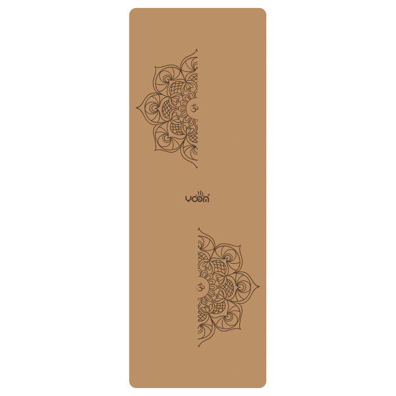 Widened and thickened natural rubber gymnastics mat with printed body position lines 016