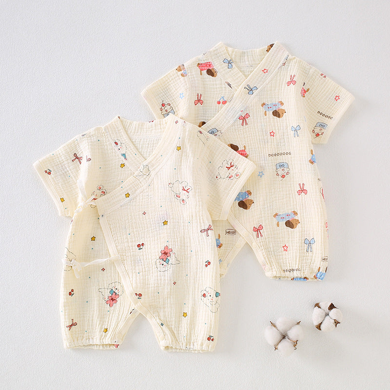 Baby clothes summer thin short sleeved jumpsuit 068