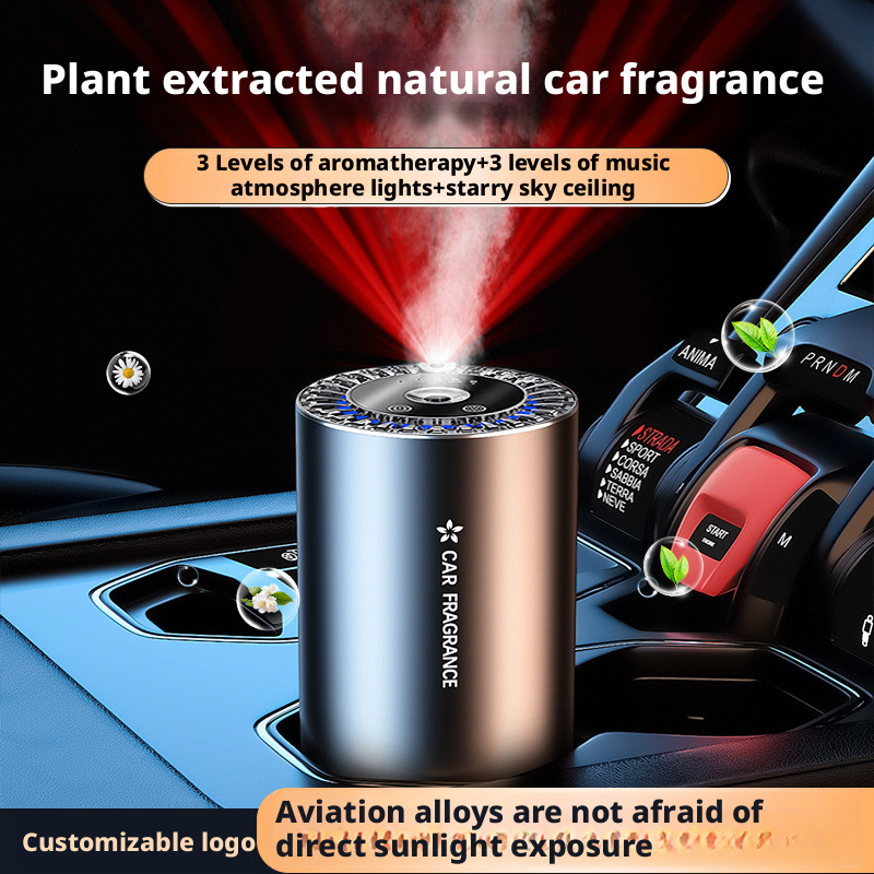 Star Atmosphere Light Aluminum Alloy Body perfume Popular Plant Extract Automatic spray Car Aromatherapy 394