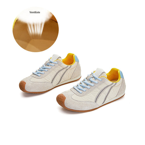 Breathable new leather low saturation German training women's shoes 045
