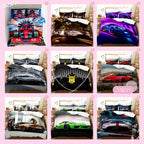3D Sports Car Cross-Border Home Textiles Three-Piece Bedding Set Four-Piece Bedding Set 242