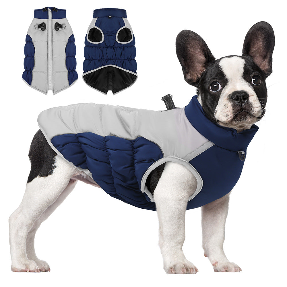 Pet clothing for autumn and winter, warm and reflective. Waterproof, windproof, thick dog clothing 332