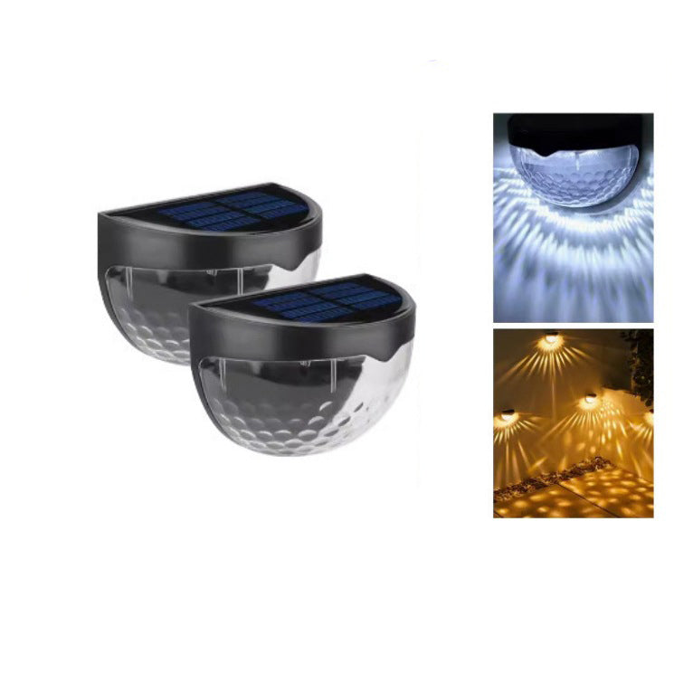 Solar powered semi-circular fence light, outdoor dedicated wall light 037