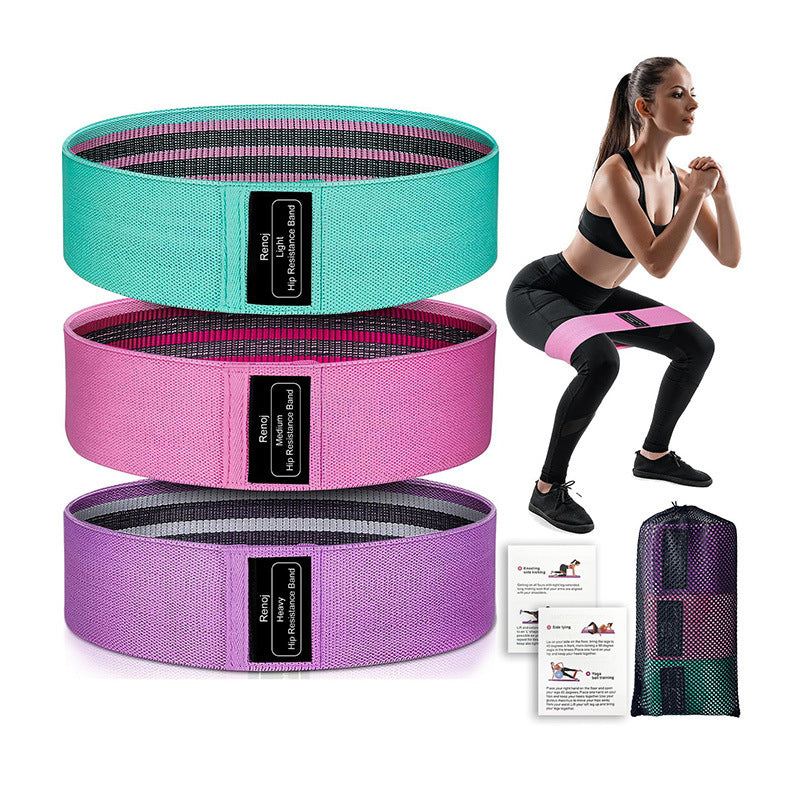 Deep squat, hip hugging, yoga resistance band, hip massage, beautiful buttocks, anti slip, bodybuilding, circular elastic band 401