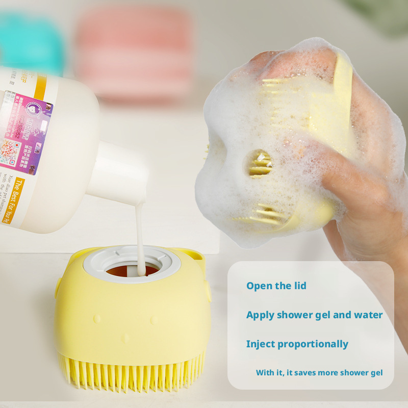 Pet dog silicone bath brush cleaning and care baby bath massage brush 341