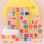 Wooden number letter cognitive children's puzzle early education enlightenment toy 229