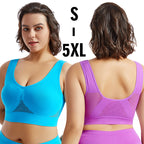Underwear women's plus size hollow out sexy back yoga vest 054