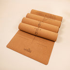 Widened and thickened natural rubber gymnastics mat with printed body position lines 016