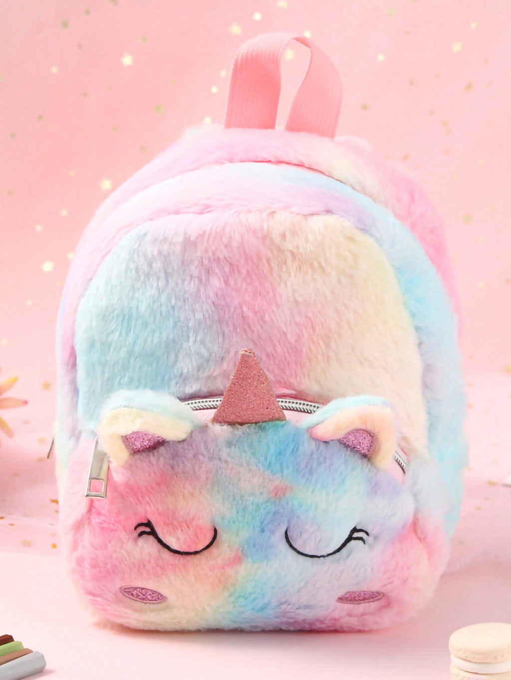 Plush unicorn cartoon children's backpack backpack 202