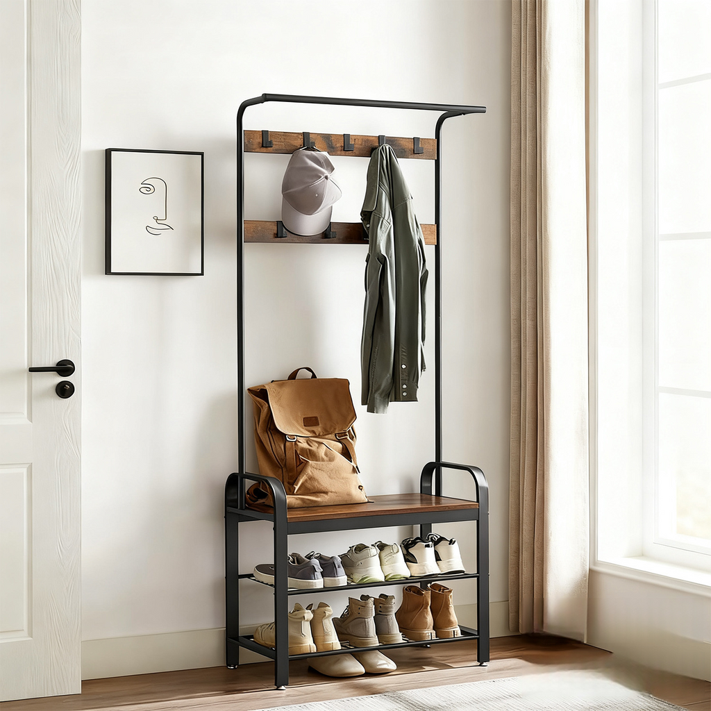 Simple coat rack for entryway, shoe rack for living room 603