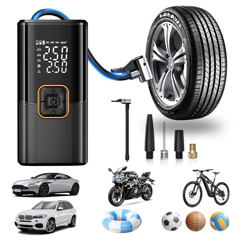 Portable Car Air Pump with Wireless Charging, Electric High-Pressure Tire Inflation Pump for Vehicles 371