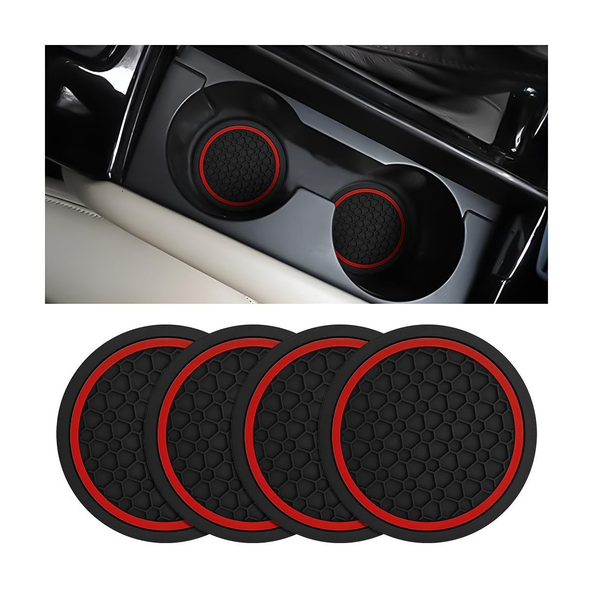 Single circle honeycomb patterned coasters, anti slip mats, car coasters, car coasters 385