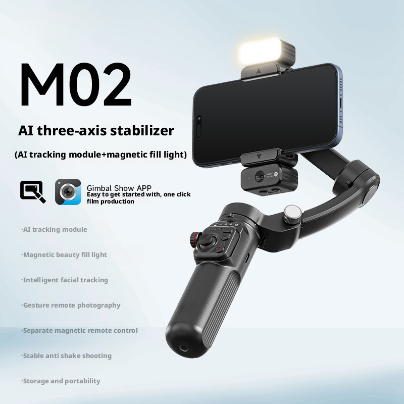 M02 Cross-Border Phone Gimbal with Orthogonal Three-Axis Stabilization and Smart Face Tracking 187