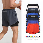 Sports shorts men's running marathon track and field loose three quarter pants 066