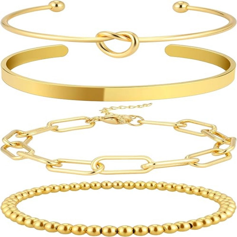 Retro American Elastic Bead Bracelet Ins Fashionable and Simple Round Bead Women's Bracelet 264