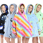 Hooded hoodie blanket for warmth, lazy person, TV blanket 204