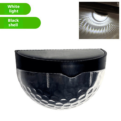 Solar powered semi-circular fence light, outdoor dedicated wall light 037