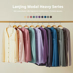 Solid colored Modal men's and women's home wear couple pajamas 060