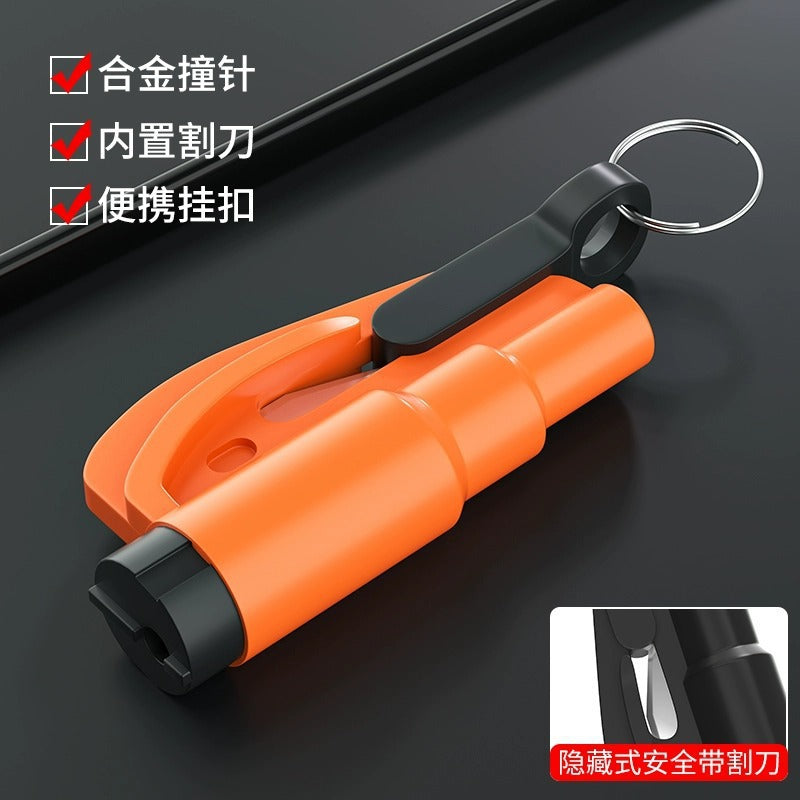 Car Safety Hammer Mini Window Breaker 3-in-1 Second Glass Shatter Multifunctional Escape Hammer 374