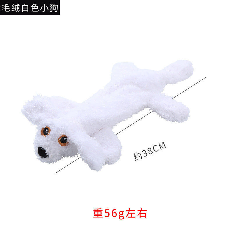Leather shell animal plush toy interactive chew resistant dog toy 319