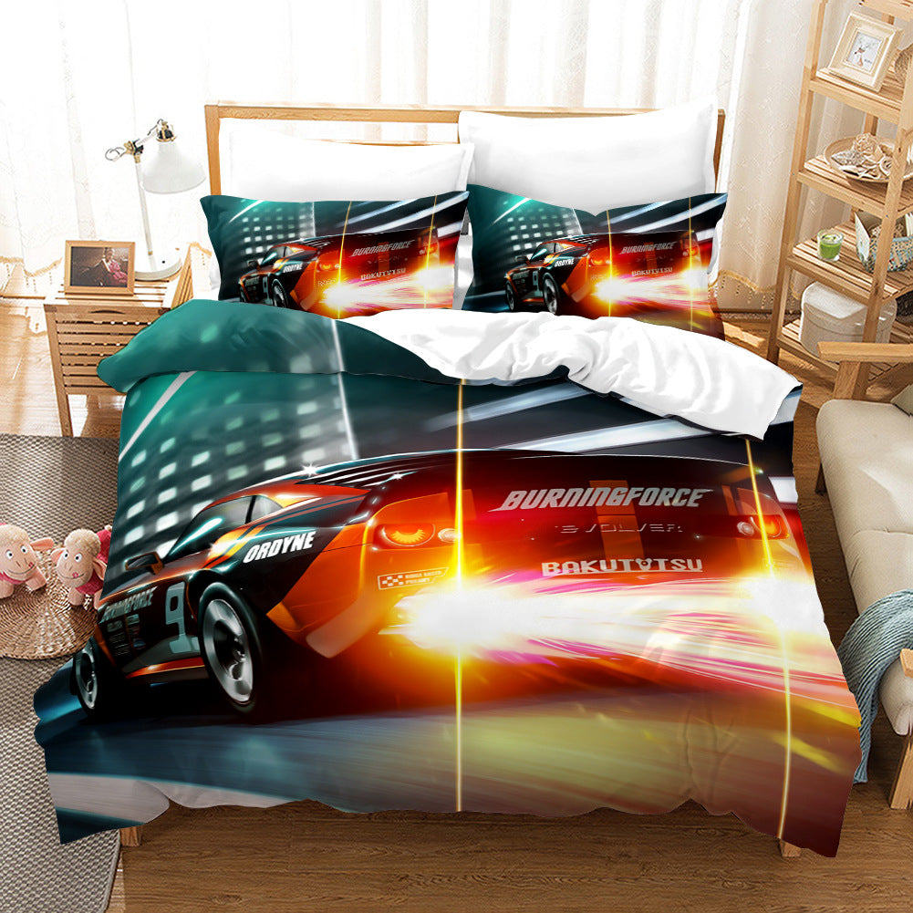 3D Sports Car Cross-Border Home Textiles Three-Piece Bedding Set Four-Piece Bedding Set 242