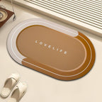 Soft diatomaceous earth absorbent mat  toilet door anti-slip quick-drying mat 018