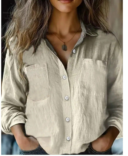 Women's shirt top V-neck printed shirt 082