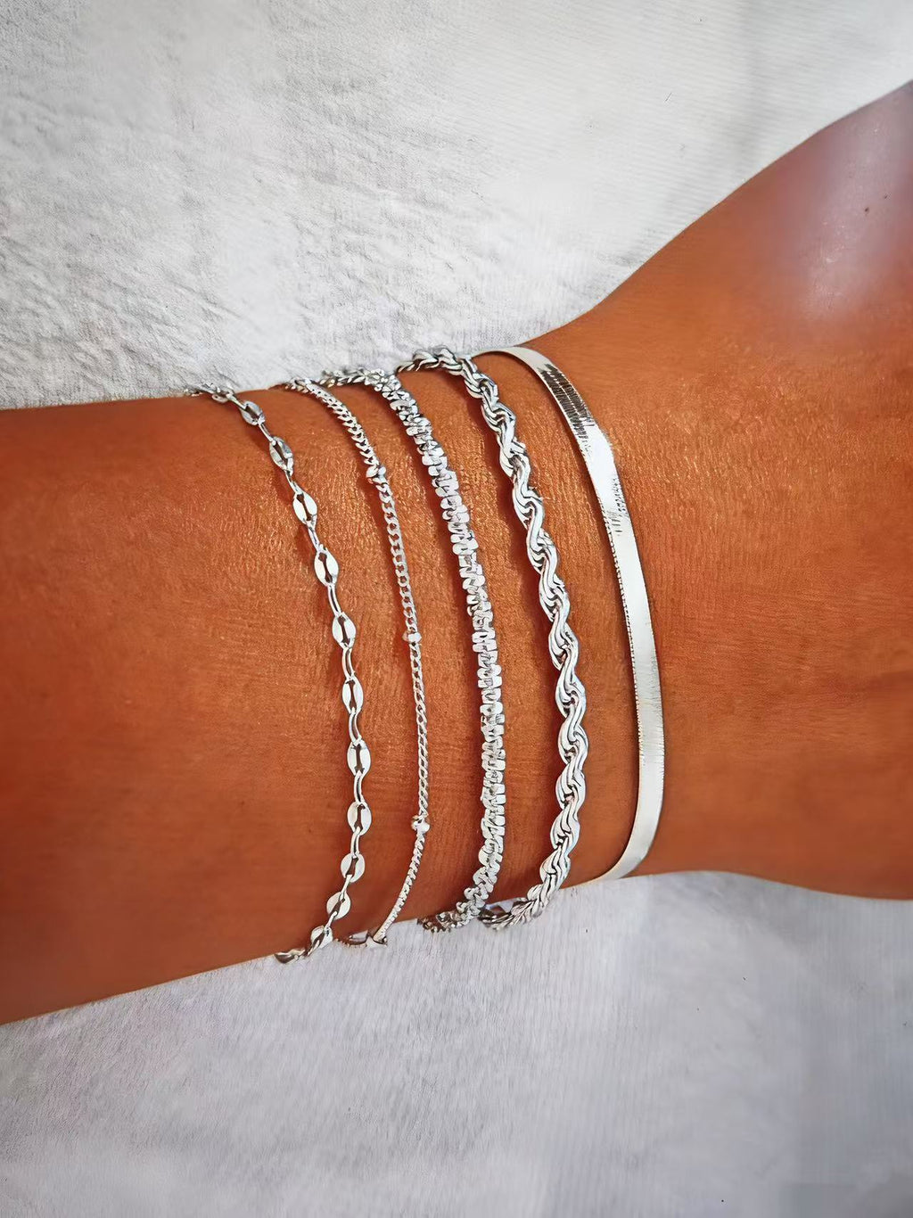 Fashionable explosive exquisite metal set bracelet 5-piece set 280