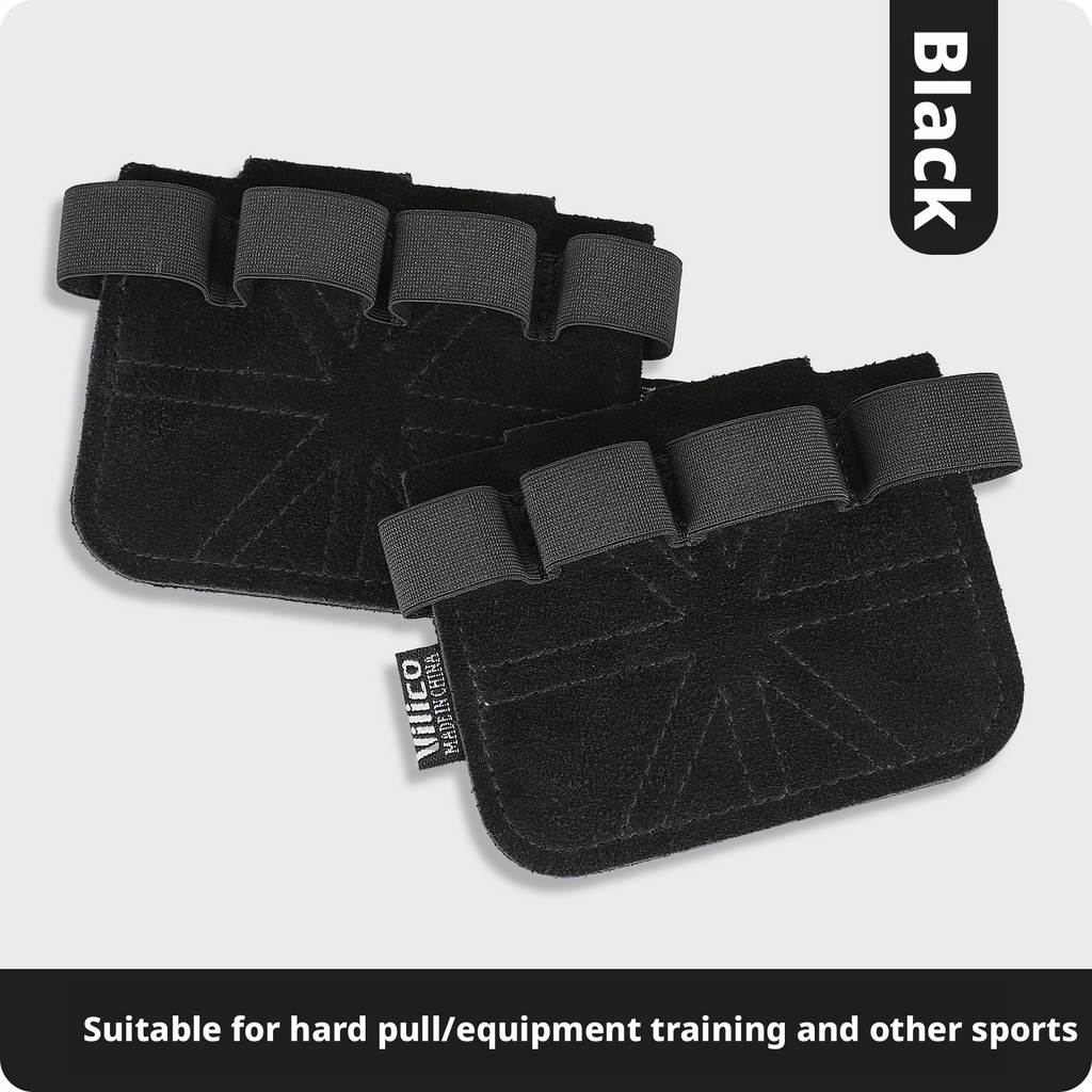 Sports, fitness, anti slip, palm protection, anti cocoon, pull up, male weightlifting, hard pull cowhide, four finger palm protection 407