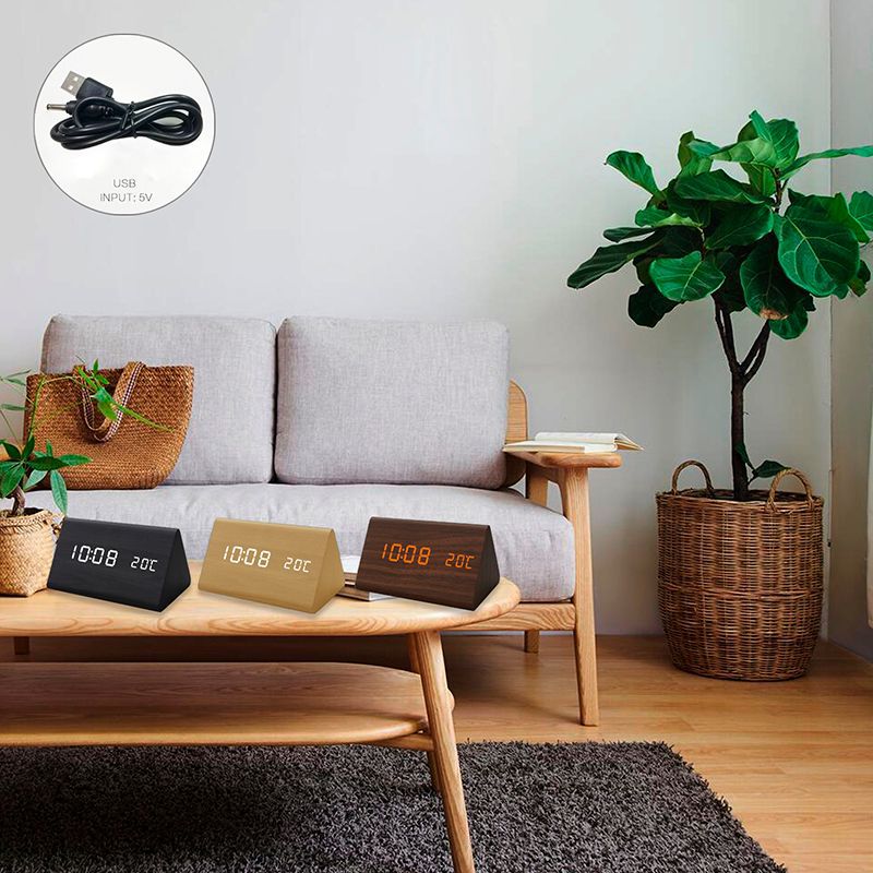 LED digital high-definition display alarm clock, children, students, elderly, lazy, study, voice controlled smart clock 587