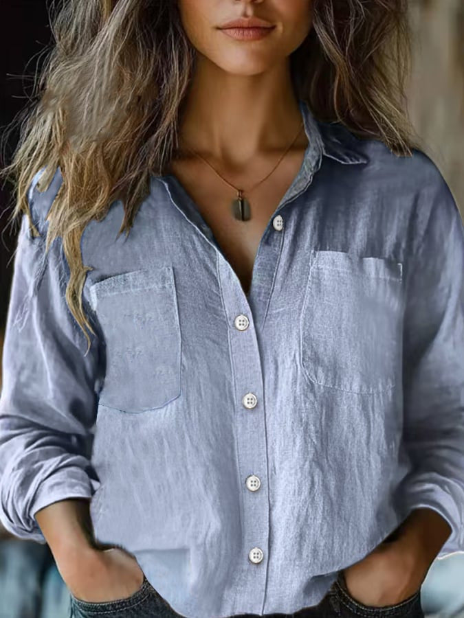 Women's shirt top V-neck printed shirt 082