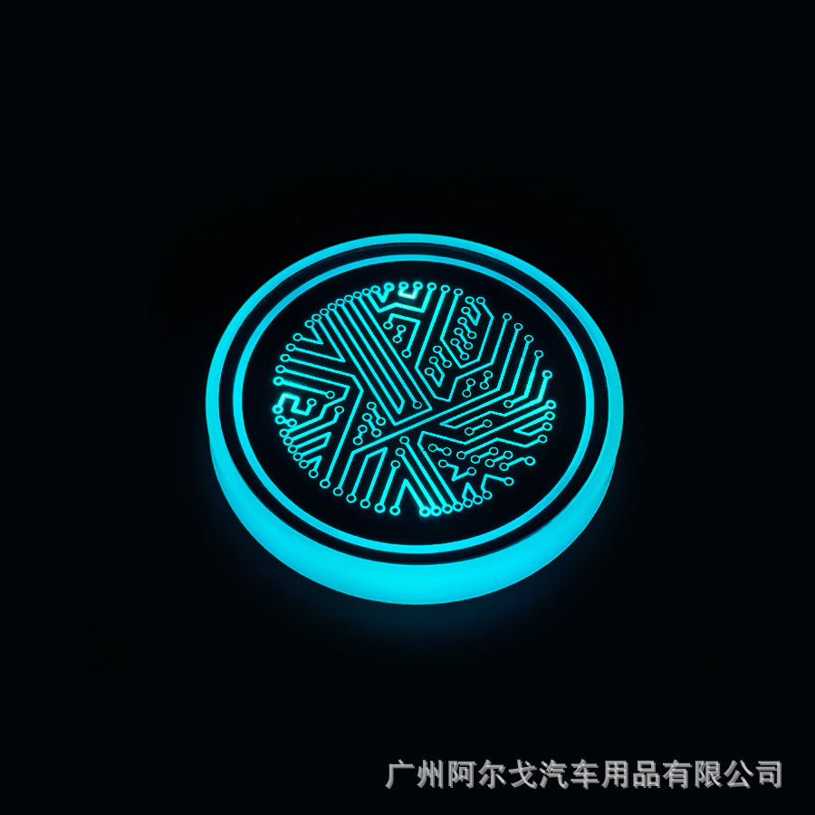Car luminous coasters with single CE certification, popular car charging cup lights 558
