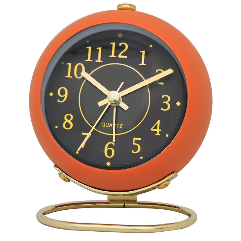 Creative electronic desk clock, minimalist children's alarm clock, new desktop bedside, student silent night light pointer clock 590