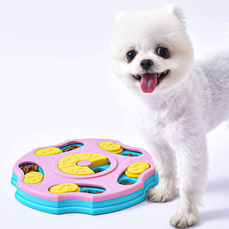 Dog puzzle toy feeder anti choking training bowl slow food bowl 340