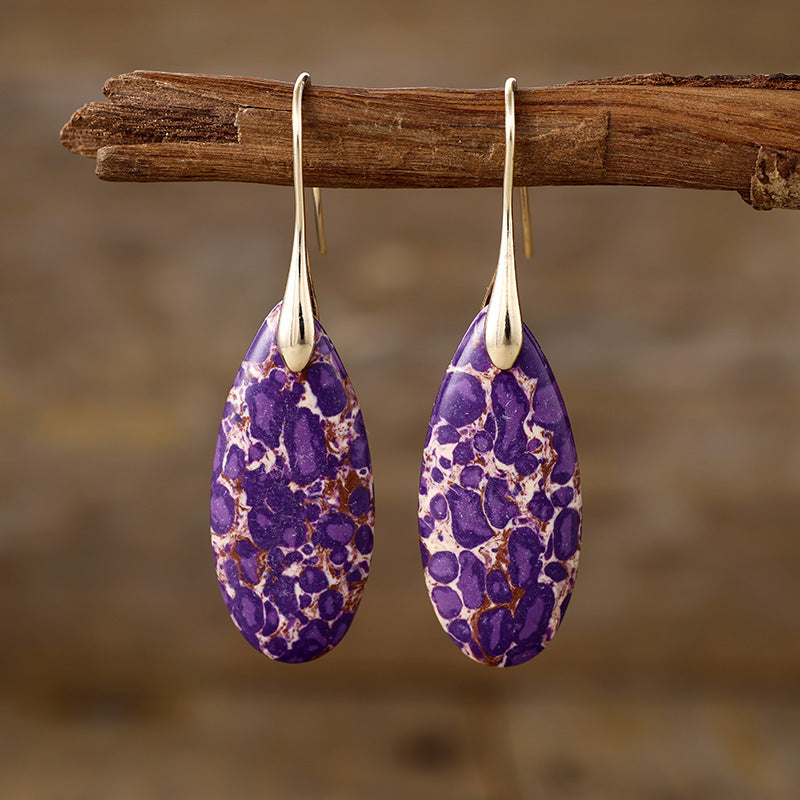 Bohemian Emperor Stone Droplet Pendant Earrings 275