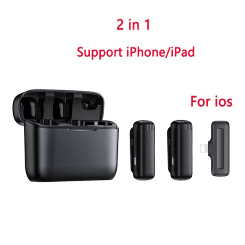 Wireless lavalier microphone K1K9J13 with one to two live streaming reception 186