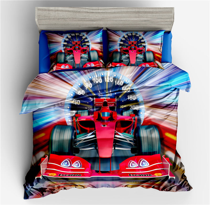 3D Sports Car Cross-Border Home Textiles Three-Piece Bedding Set Four-Piece Bedding Set 242