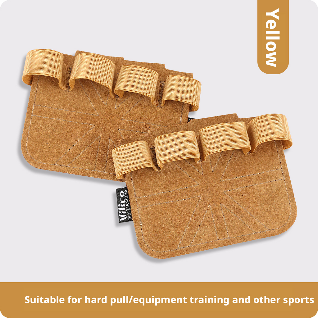 Sports, fitness, anti slip, palm protection, anti cocoon, pull up, male weightlifting, hard pull cowhide, four finger palm protection 407