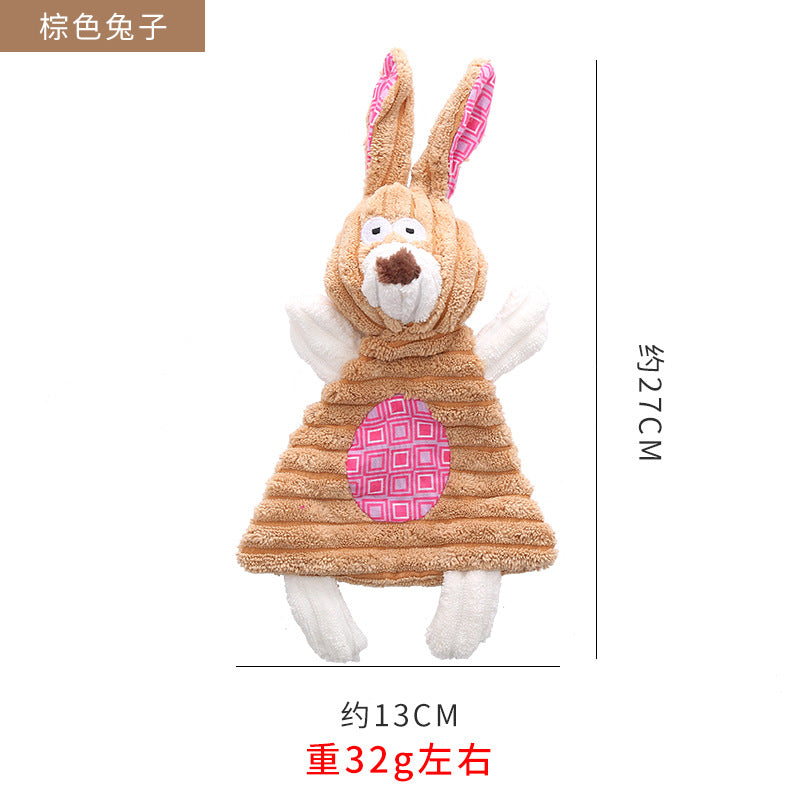 Leather shell animal plush toy interactive chew resistant dog toy 319