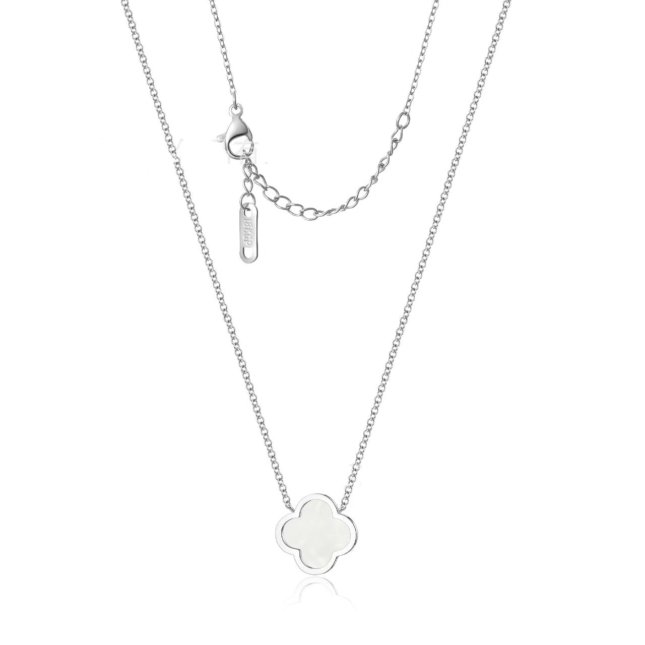 Fashionable new four leaf clover titanium steel plated 18k gold bracelet with mother of pearl that does not fade 266
