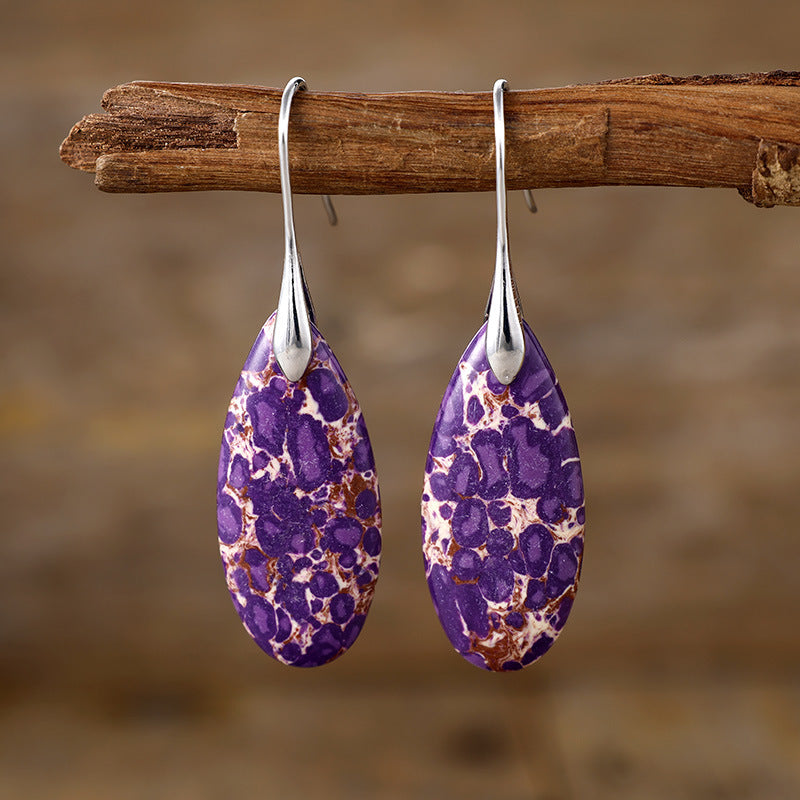 Bohemian Emperor Stone Droplet Pendant Earrings 275
