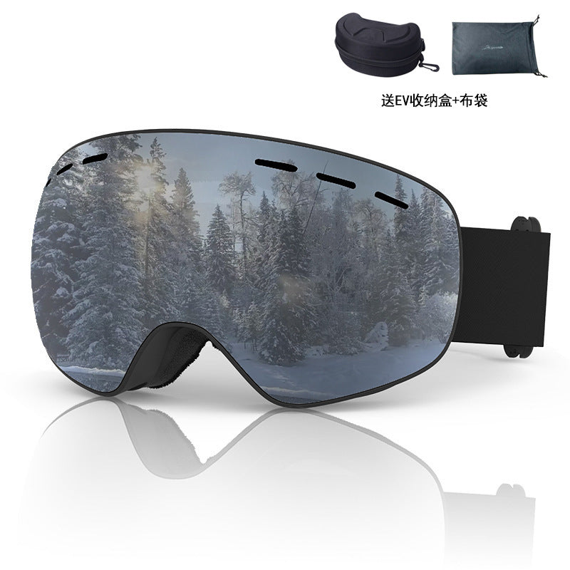 Spherical ski goggles, men's and women's, double-layer anti-fog ski goggles, outdoor cylindrical ski goggles 523