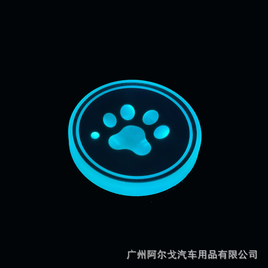 Car luminous coasters with single CE certification, popular car charging cup lights 558