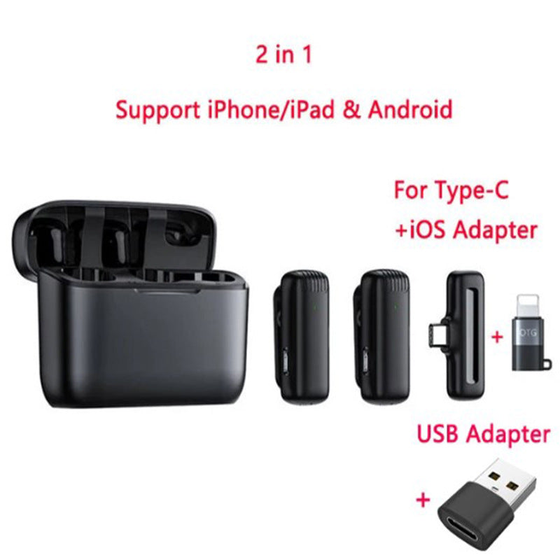 Wireless lavalier microphone K1K9J13 with one to two live streaming reception 186