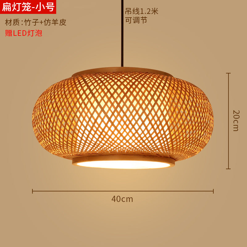 Bamboo woven lanterns and pendant lights, new Chinese style, bamboo art lights for restaurants and shops, commercial use 599